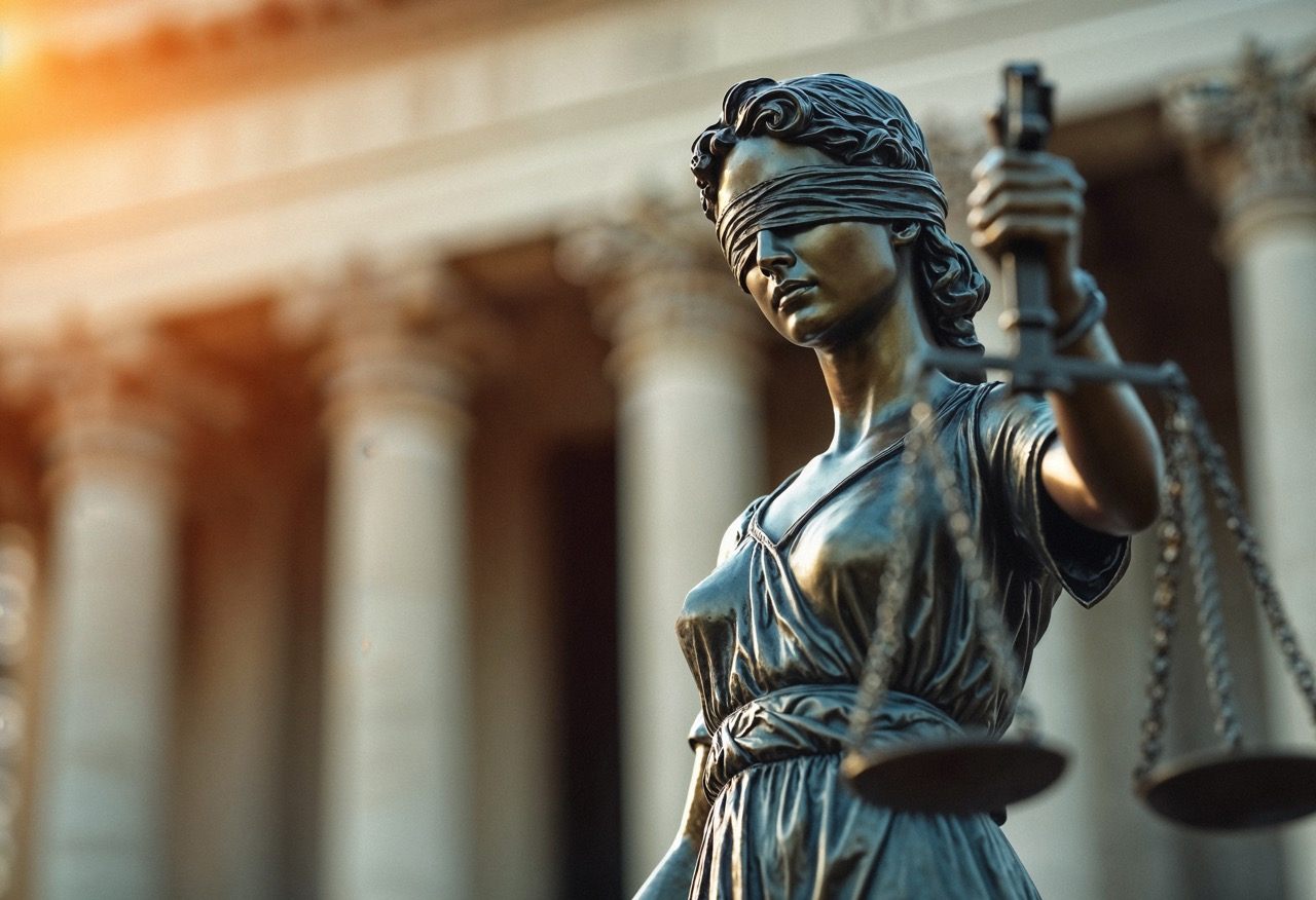 Estátua da Justiça com a balança